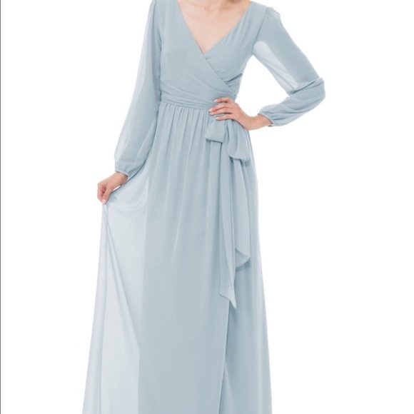 Ceremony by joanna August blue holly wrap dress M - Picture 8 of 8